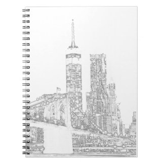 Brooklyn Bridge en Manhattan Skyline Notitieboek