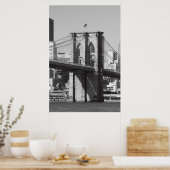 Brooklyn Bridge en Manhattan Skyline Poster (Keuken)