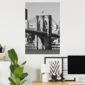 Brooklyn Bridge en Manhattan Skyline Poster (Thuiskantoor)