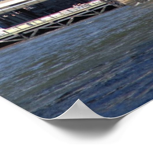 Brooklyn Bridge en Manhattan Skyline Poster (Hoek)