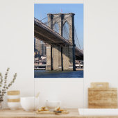 Brooklyn Bridge en Manhattan Skyline Poster (Keuken)