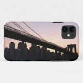 Brooklyn Bridge en Manhattan Skyline 's nachts Case-Mate iPhone Case (Achterkant (horizontaal))