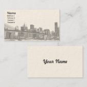 Brooklyn Bridge en Manhattan Skyline Visitekaartje (Voorkant / Achterkant)
