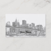 Brooklyn Bridge en Manhattan Skyline Visitekaartje (Achterkant)