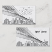 Brooklyn Bridge en Manhattan Skyline Visitekaartje (Voorkant / Achterkant)