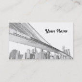Brooklyn Bridge en Manhattan Skyline Visitekaartje (Achterkant)