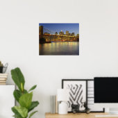Brooklyn Bridge en New York City gebouwen Poster (Thuiskantoor)
