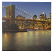 Brooklyn Bridge en New York City gebouwen Tegeltje (Voorkant)