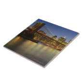 Brooklyn Bridge en New York City gebouwen Tegeltje (Zijkant)