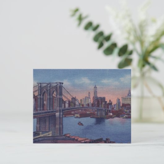  Brooklyn Bridge Feestdagenkaart (Staand voorkant)