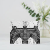 Brooklyn Bridge foto in zwart-wit Briefkaart (Staand voorkant)