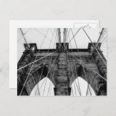 Brooklyn Bridge foto in zwart-wit Briefkaart (Voorkant / Achterkant)