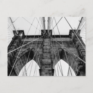 Brooklyn Bridge foto in zwart-wit Briefkaart
