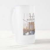 Brooklyn Bridge Frosted Glass Beer Mok (Voorkant links)