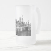 Brooklyn Bridge Frosted Glass Beer Mok (Voorkant rechts)