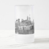 Brooklyn Bridge Frosted Glass Beer Mok (Center)
