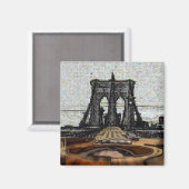 Brooklyn Bridge & gitaar Magneet (Voorkant / Achterkant)