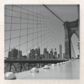 Brooklyn bridge glazen onderzetter (Voorkant)