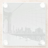 Brooklyn bridge glazen onderzetter (Achterkant)