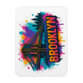 Brooklyn Bridge Graffiti Pop Art – Kleurrijke sted Magneet (Verticaal)
