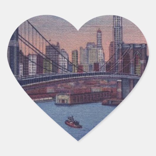  Brooklyn Bridge Hart Sticker (Voorkant)