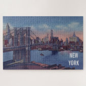  Brooklyn Bridge ıllustration New York City Legpuzzel (Horizontaal)