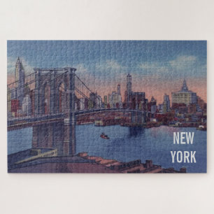  Brooklyn Bridge ıllustration New York City Legpuzzel