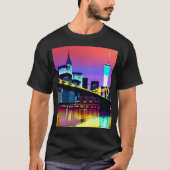 Brooklyn Bridge in de avond / 's nachts T-shirt (Voorkant)
