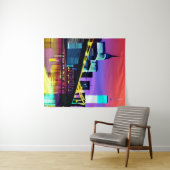 Brooklyn Bridge in de avond / 's nachts Wandkleed (In Situ (horizontaal))