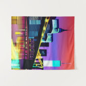 Brooklyn Bridge in de avond / 's nachts Wandkleed (Voorkant (horizontaal))