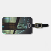 Brooklyn Bridge in de nacht van Manhattan Bridge Bagagelabel (Voorkant horizontaal)