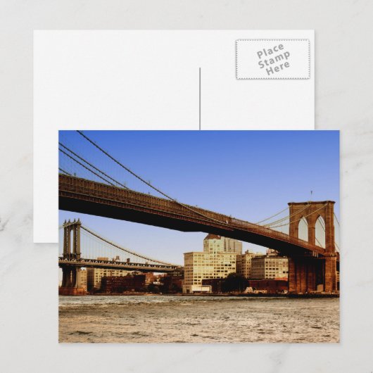 Brooklyn Bridge in New York City Briefkaart (Voorkant / Achterkant)