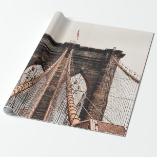Brooklyn Bridge in New Yorkabstract, amerika, amer Cadeaupapier