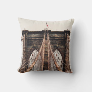 Brooklyn Bridge in New Yorkabstract, amerika, amer Kussen