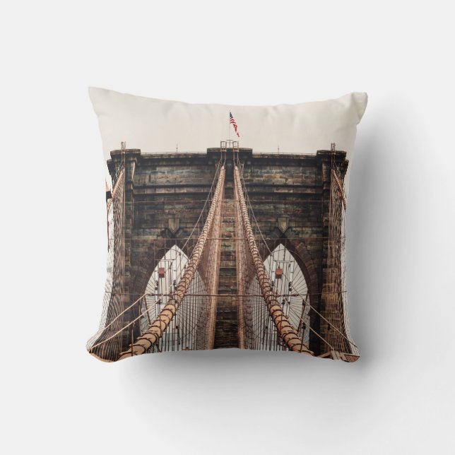Brooklyn Bridge in New Yorkabstract, amerika, amer Kussen (Voorkant)