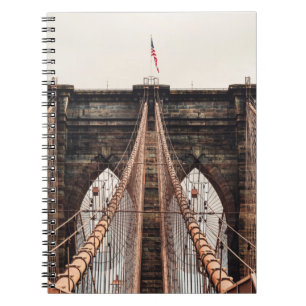 Brooklyn Bridge in New Yorkabstract, amerika, amer Notitieboek