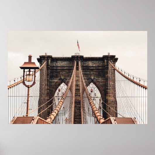 Brooklyn Bridge in New Yorkabstract, amerika, amer Poster (Voorkant)