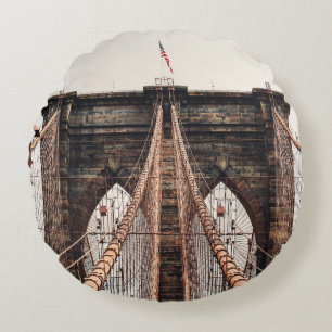 Brooklyn Bridge in New Yorkabstract, amerika, amer Rond Kussen