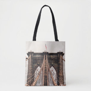 Brooklyn Bridge in New Yorkabstract, amerika, amer Tote Bag