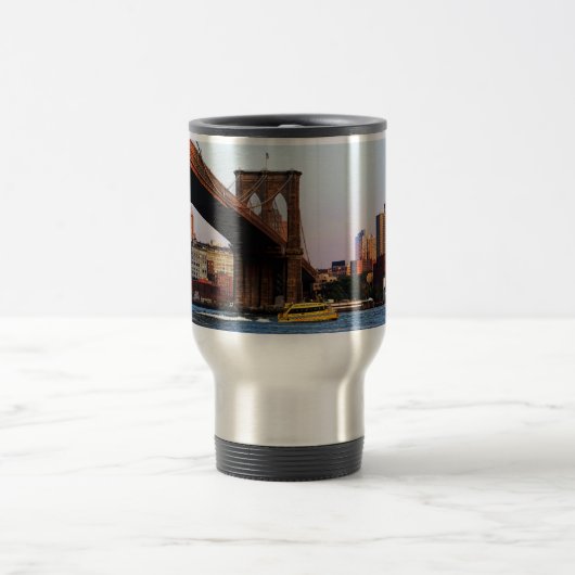 Brooklyn Bridge in NYC Originele Foto Reisbeker (Center)