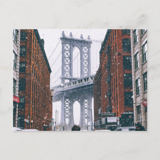 Brooklyn Bridge in Winter (New York, NY) Briefkaart