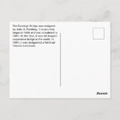 Brooklyn Bridge Informatie, NYC Briefkaart (Achterkant)