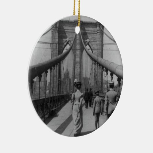 Brooklyn Bridge Keramisch Ornament (Rechts)