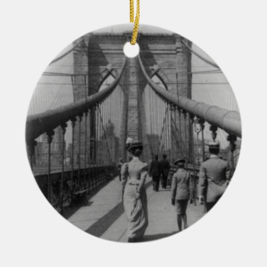Brooklyn Bridge Keramisch Ornament (Voorkant)