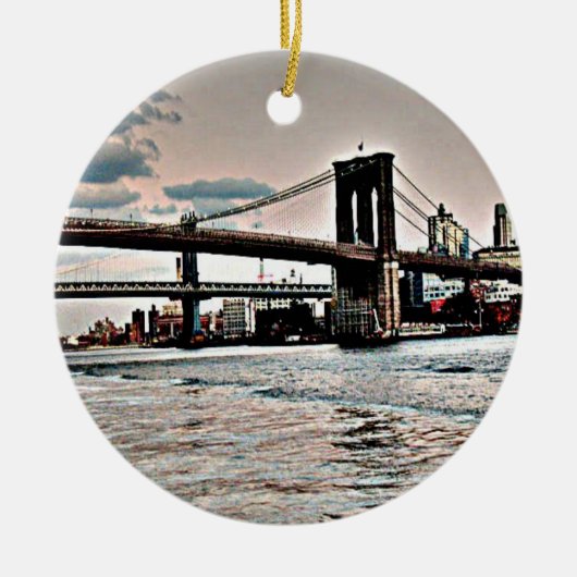 Brooklyn Bridge Keramisch Ornament (Voorkant)