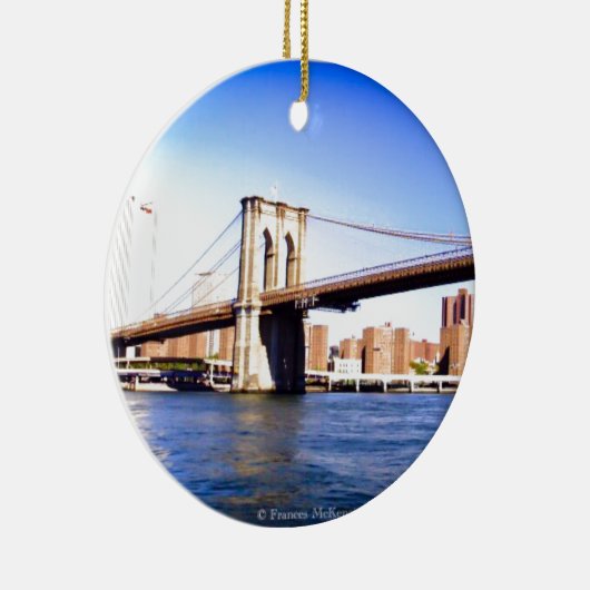 Brooklyn Bridge Keramisch Ornament (Rechts)