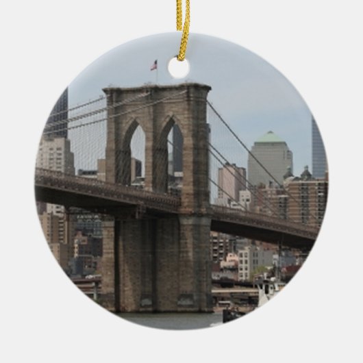Brooklyn Bridge Keramisch Ornament (Voorkant)