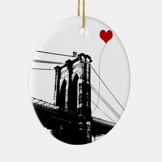 Brooklyn Bridge Keramisch Ornament (Rechts)