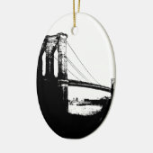  Brooklyn Bridge Keramisch Ornament (Links)