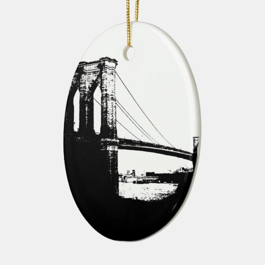  Brooklyn Bridge Keramisch Ornament (Links)